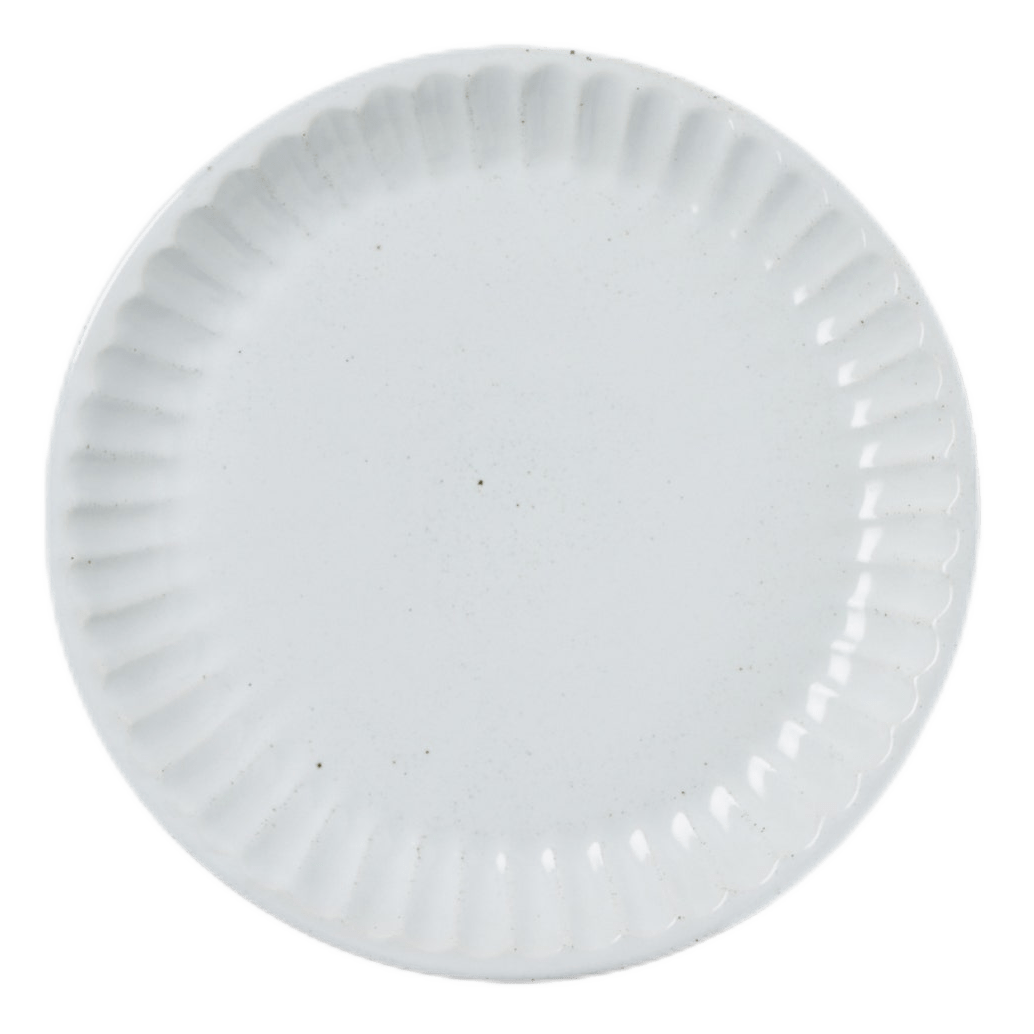 Blue Pheasant Nathalie Matte White Scallop Design Dinnerware Plates