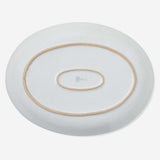 Blue Pheasant Nathalie Matte White Scallop Design Oval Serving Platter Plates