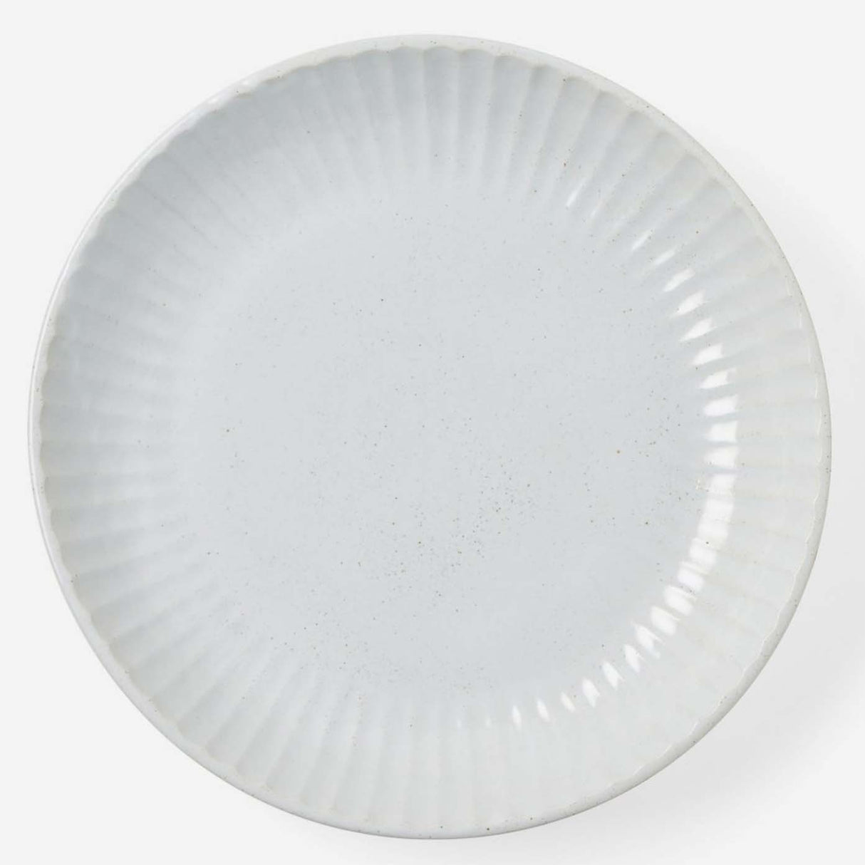 Blue Pheasant Nathalie Matte White Scallop Design Round Serving Platter Plates