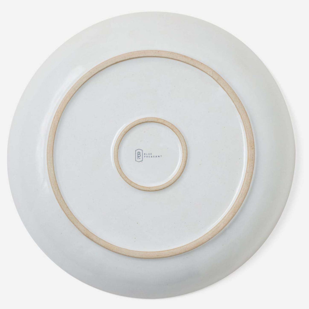 Blue Pheasant Nathalie Matte White Scallop Design Round Serving Platter Plates