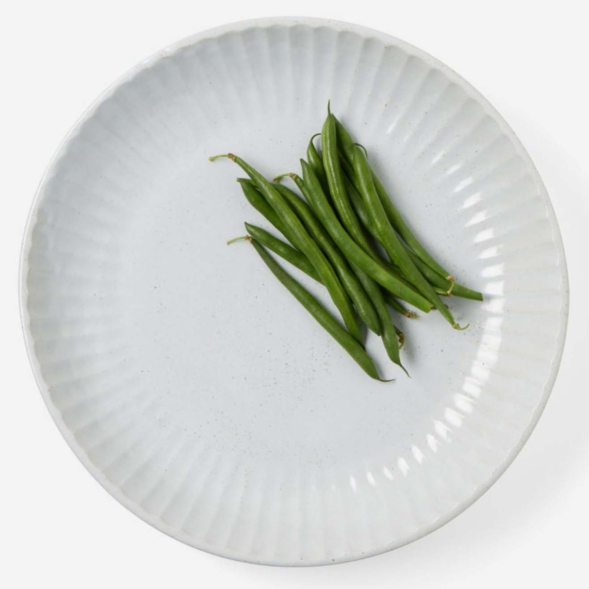 Blue Pheasant Nathalie Matte White Scallop Design Round Serving Platter Plates