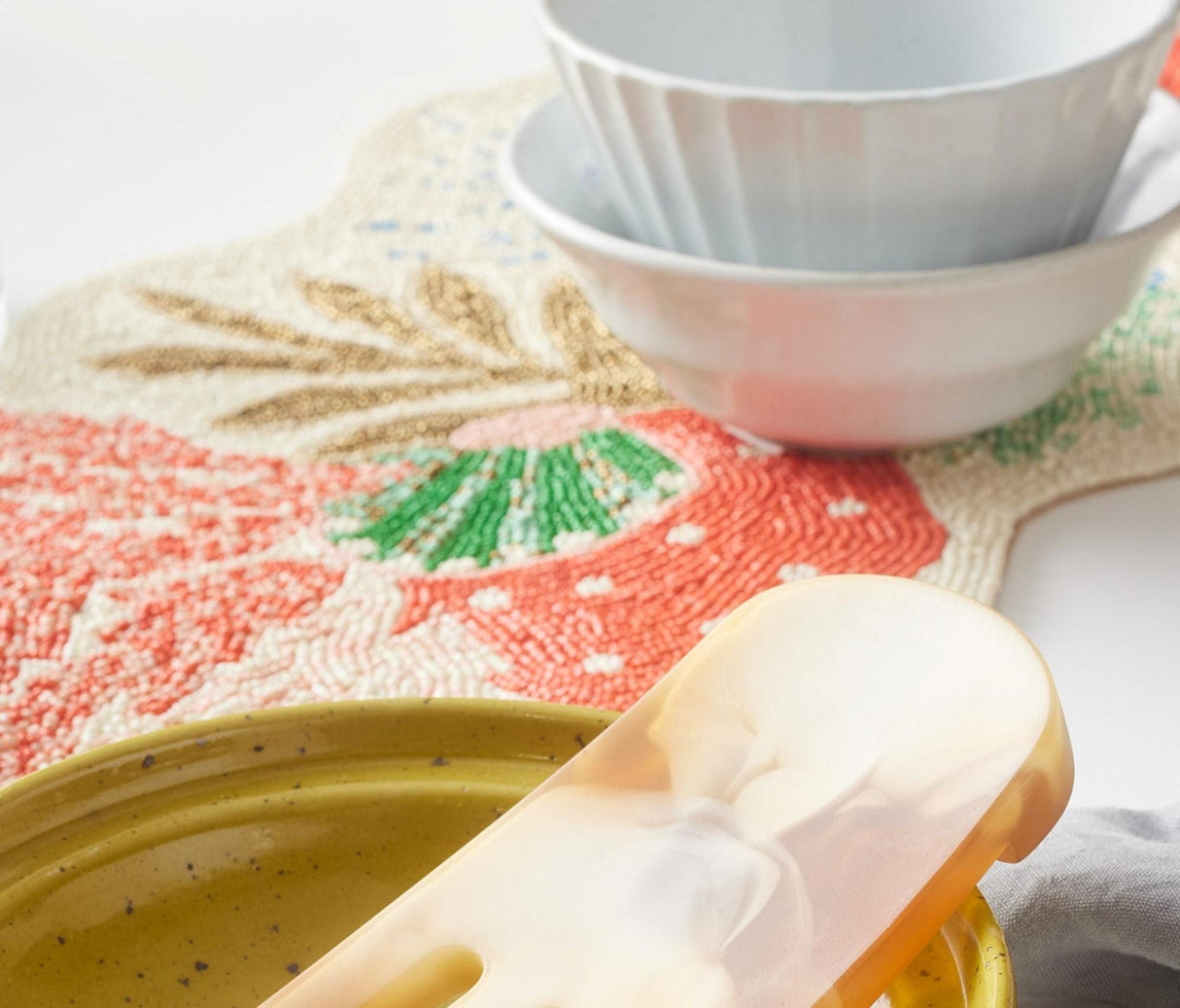 Blue Pheasant Nathalie Matte White Scallop Design Serving Bowl (Pack of 4) Plates blue-pheasant-BP004743