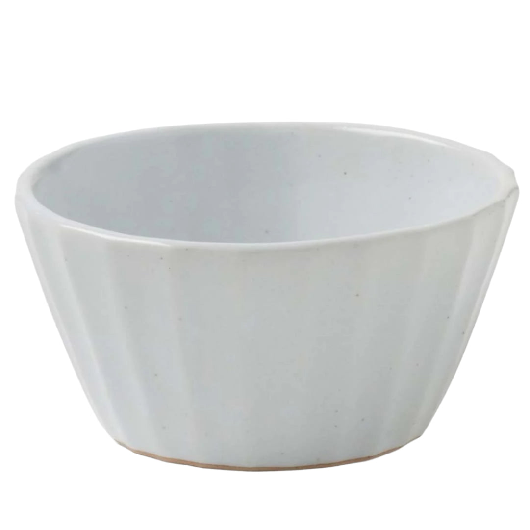 Blue Pheasant Nathalie Matte White Scallop Design Serving Bowl (Pack of 4) Plates blue-pheasant-BP004743