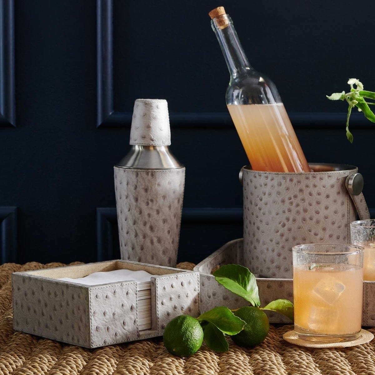 Blue Pheasant Witney Cocktail Napkin Holder - Set of 2 Pillow & Decor