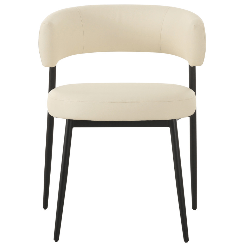 Bodhi Cream Vegan Leather Dining Chair Dining Chair TOV-D68993