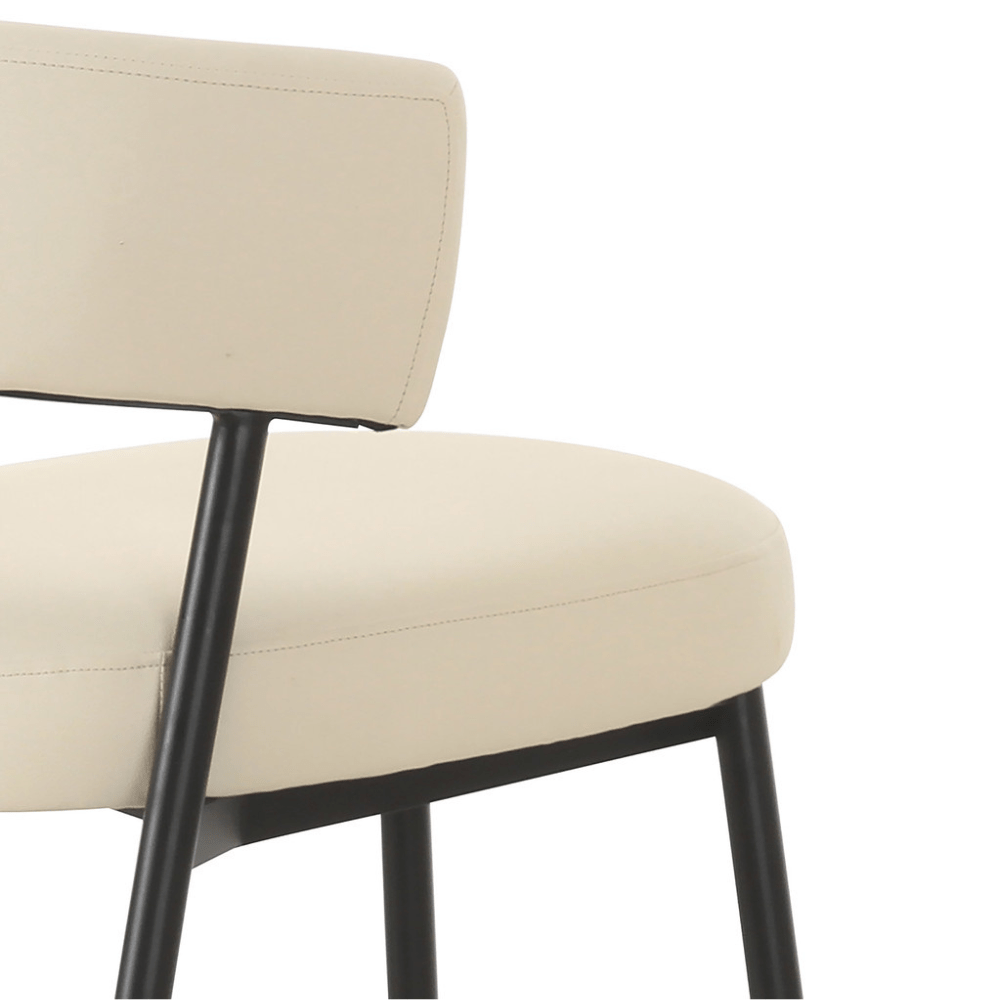 Bodhi Cream Vegan Leather Dining Chair Dining Chair TOV-D68993