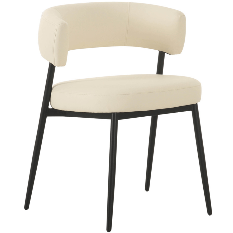 Bodhi Cream Vegan Leather Dining Chair Dining Chair TOV-D68993