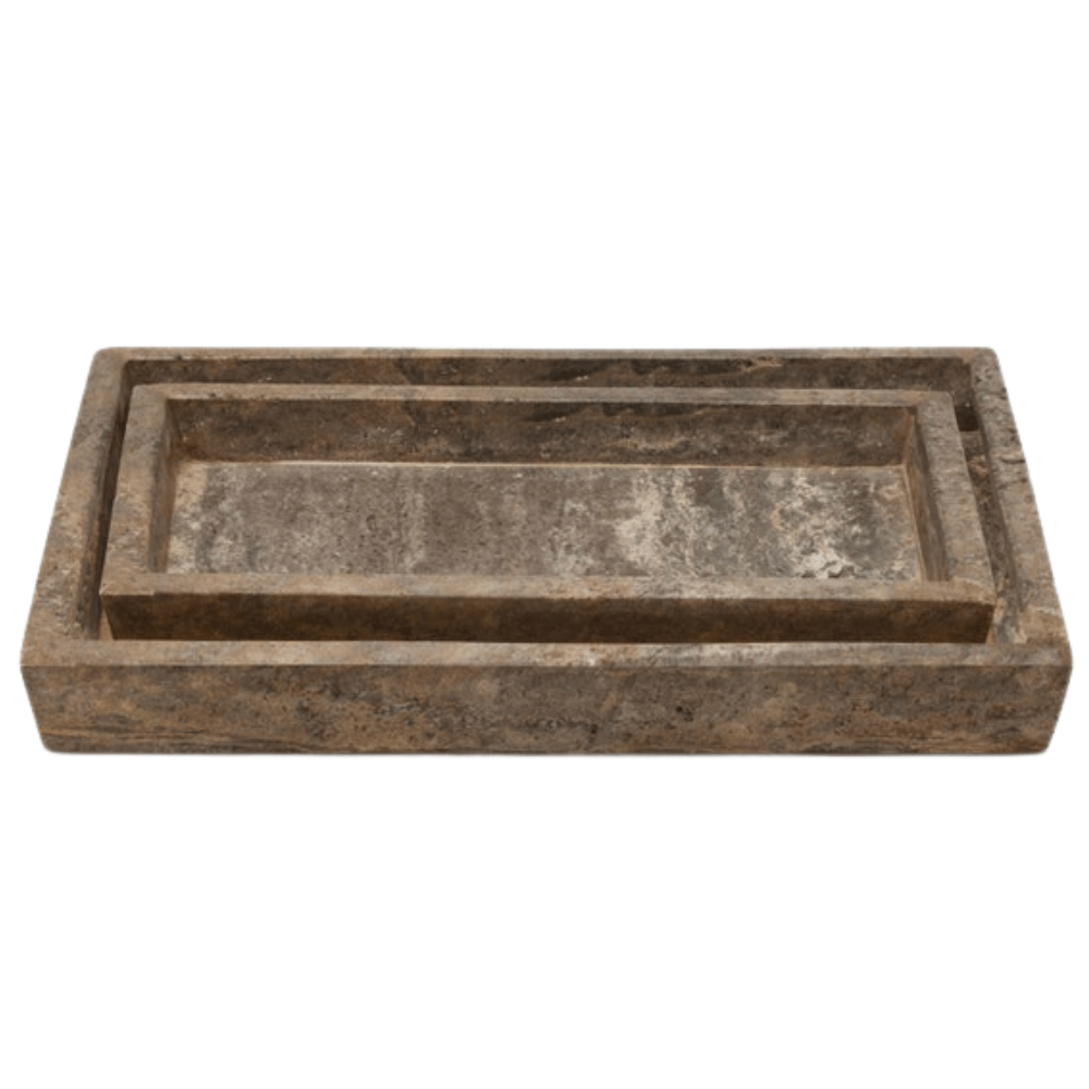 Bowen Trays (Set of 2) Bath Accessory 01BOWE-GRY-TRRT