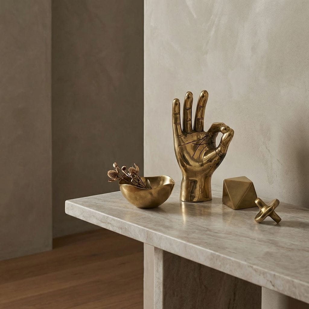 Brass OK Sign Sculptural Objects AB-127BR 00842449100053