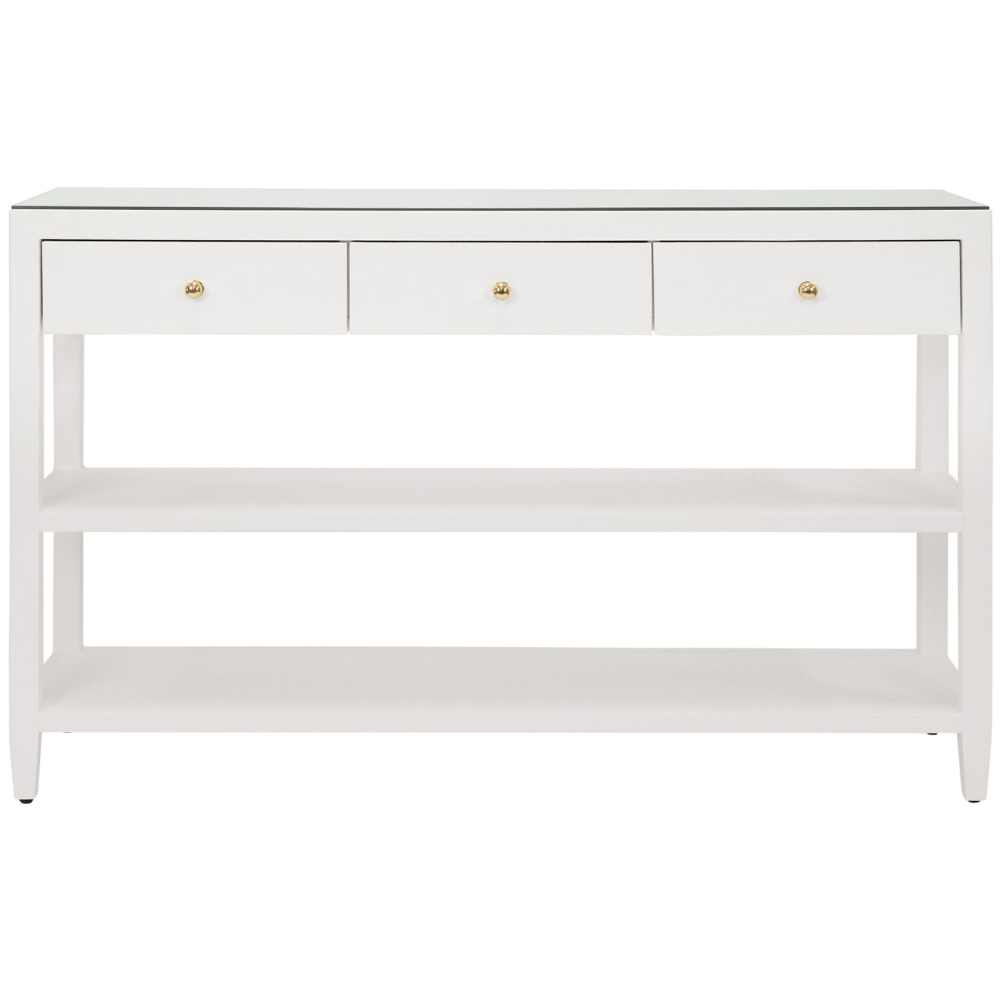 Briar Console Table Bookcases, Tall Cabinets + Shelving BRIAR WH 607629010900