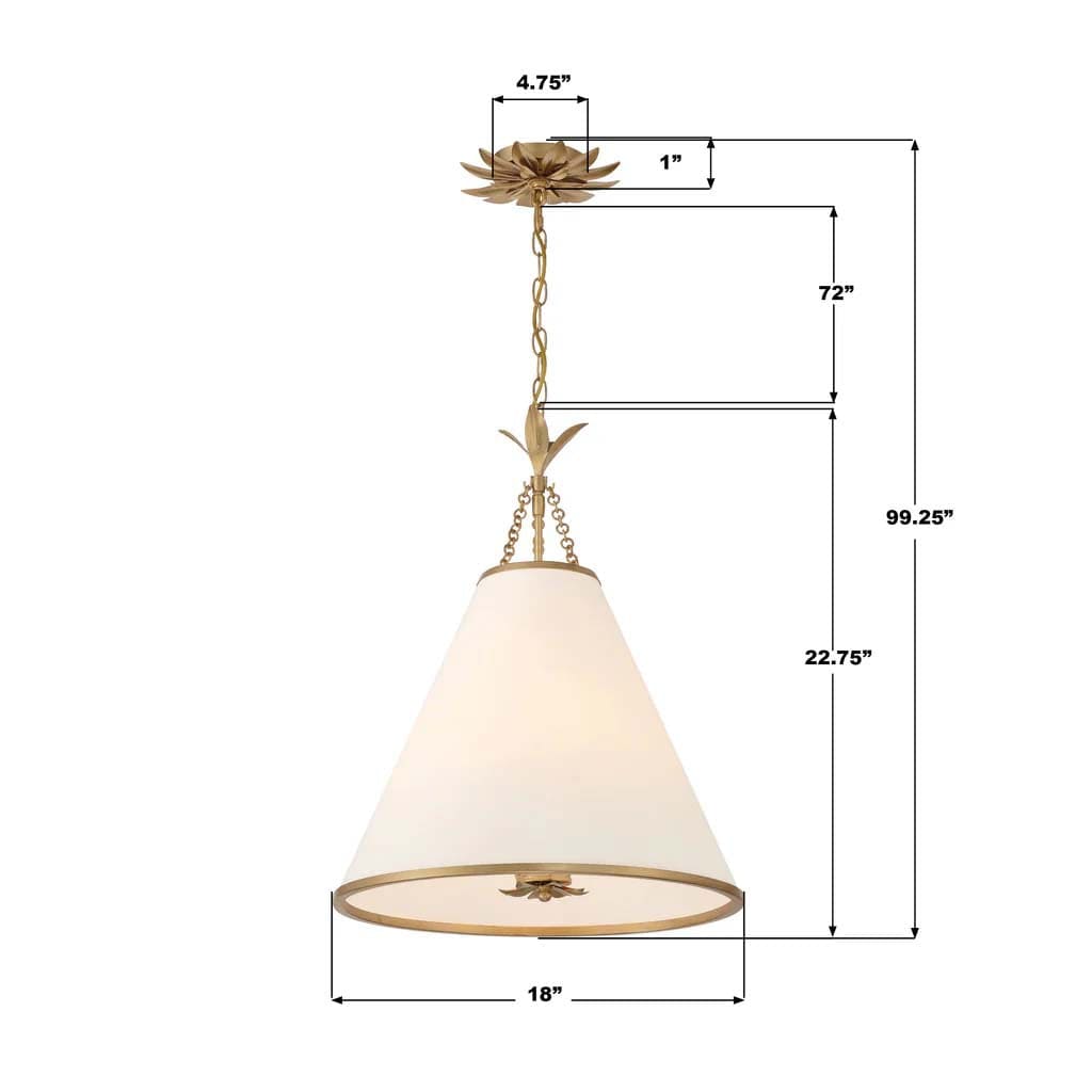 Broche 4-Light Pendant Pendant