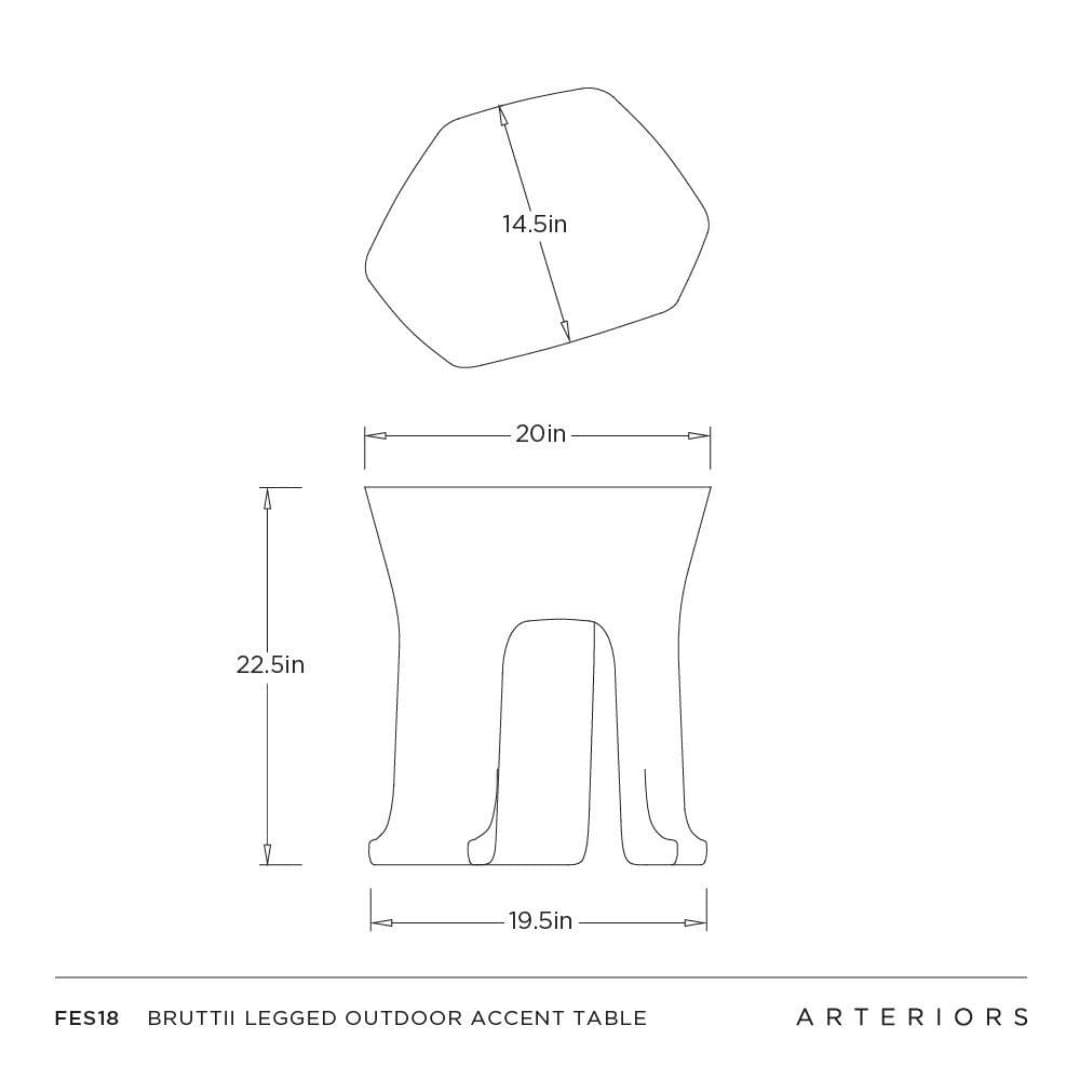 Bruttii Legged Outdoor Accent Table FES18