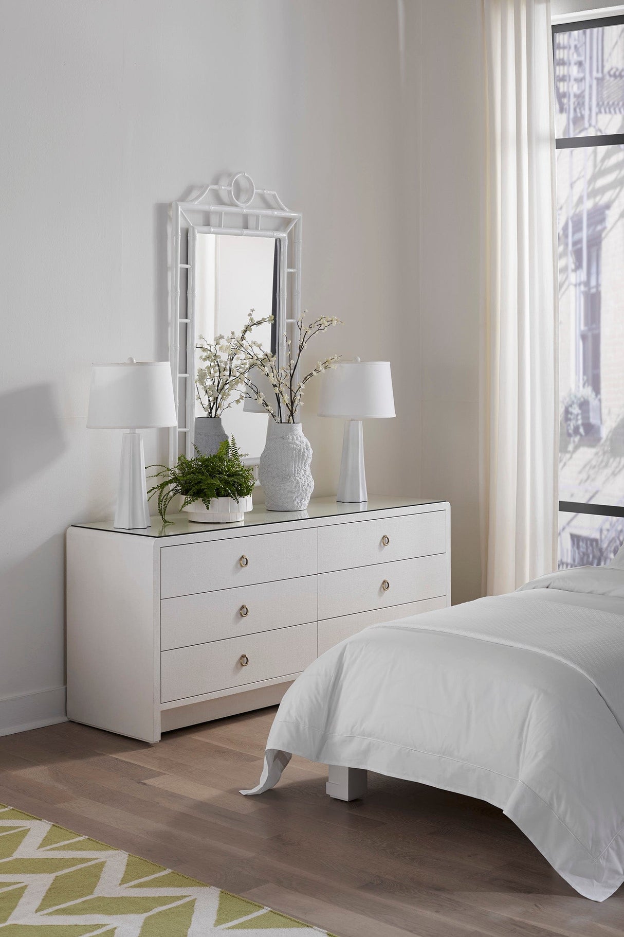 Bryant Linen Extra Wide 6-Drawer Dresser