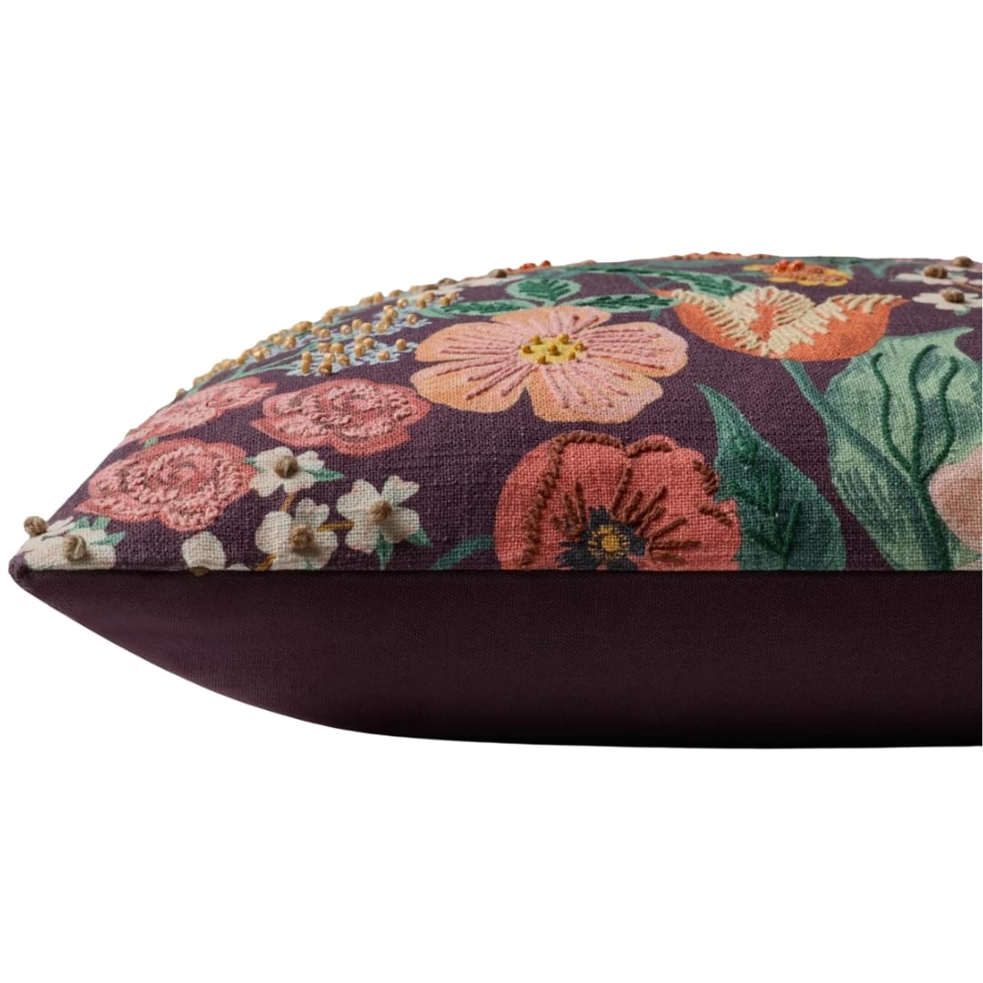 Burgundy Blossom Pillow Throw Pillows