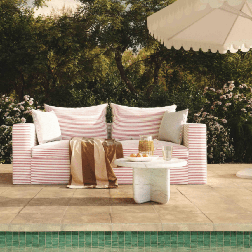 Cabana Striped Outdoor Sofa Outdoor Furniture