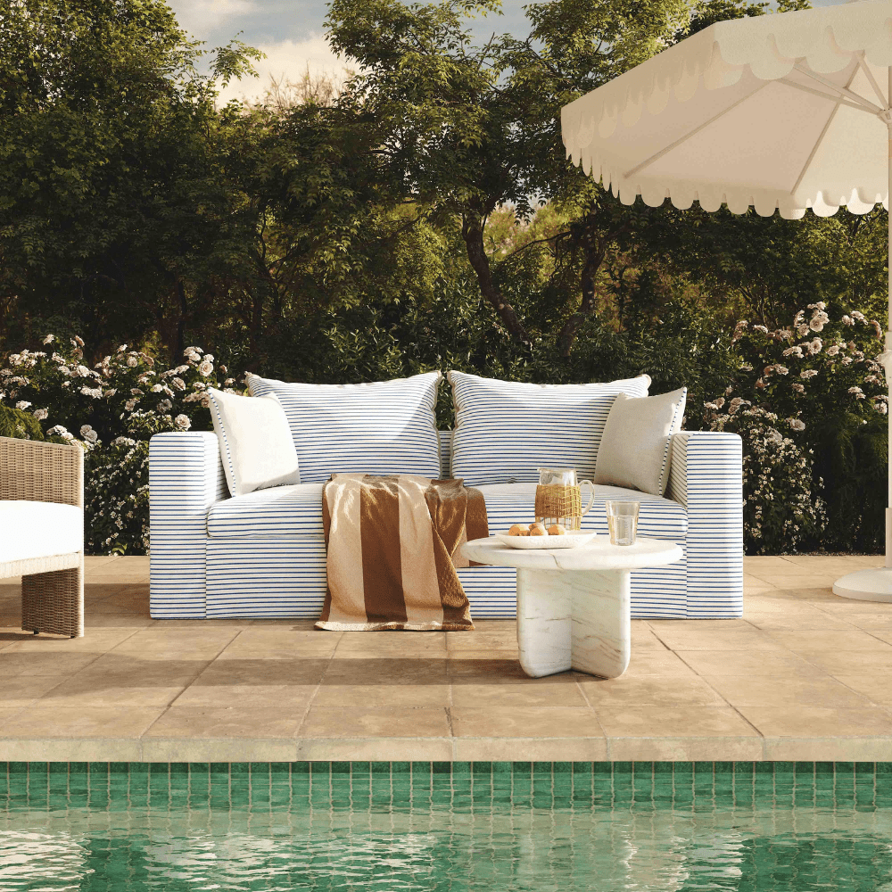 Cabana Striped Outdoor Sofa Outdoor Furniture