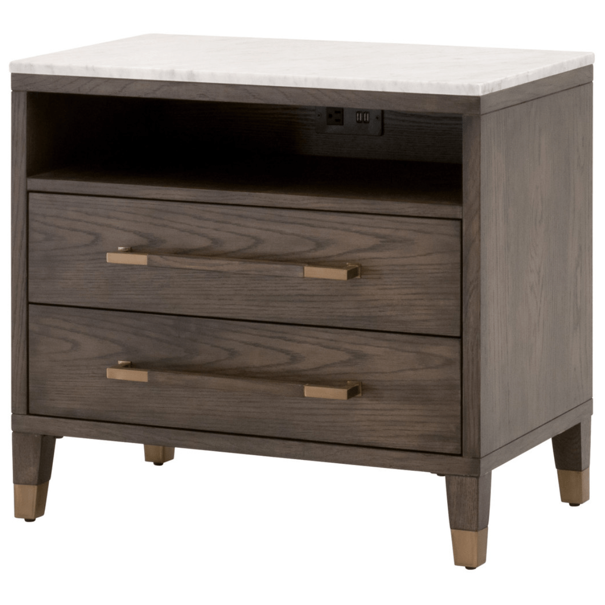 Cambria 2-Drawer Nightstand Nightstand 5250.DB-OAK/BIA