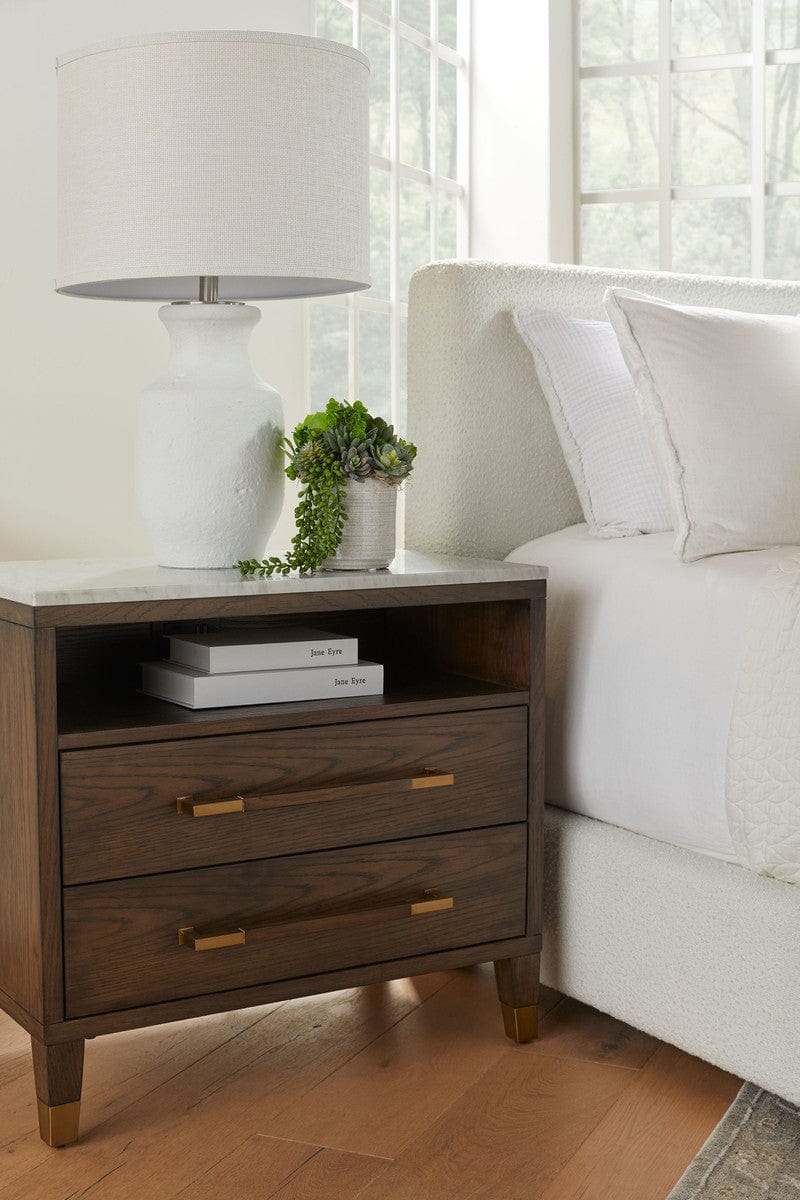 Cambria 2-Drawer Nightstand Nightstand 5250.DB-OAK/BIA