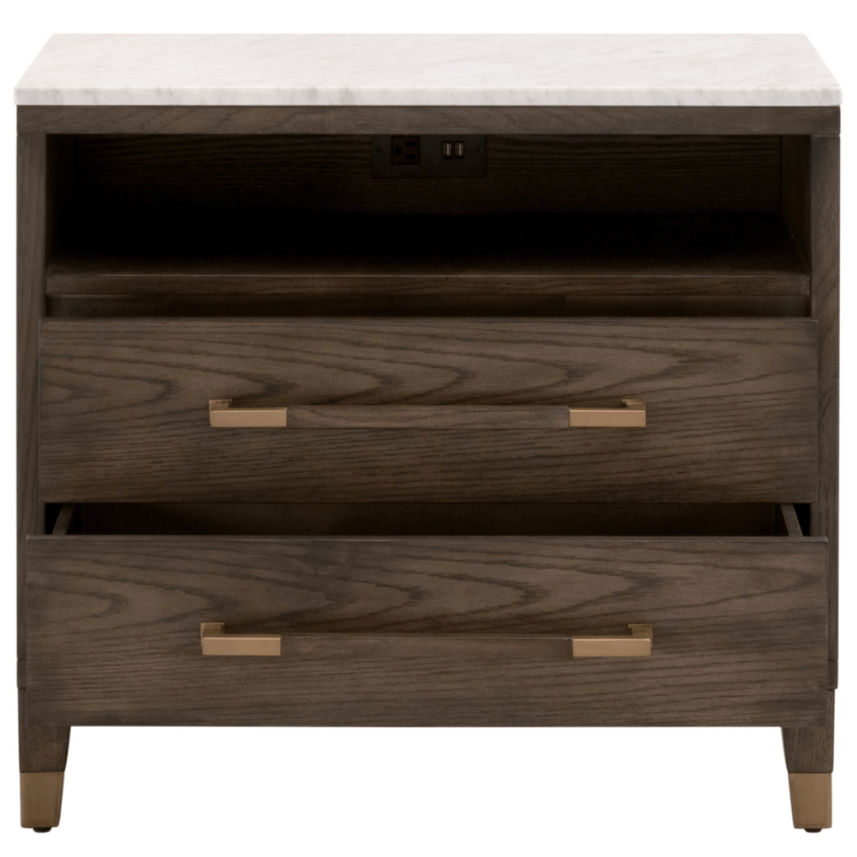 Cambria 2-Drawer Nightstand Nightstand 5250.DB-OAK/BIA