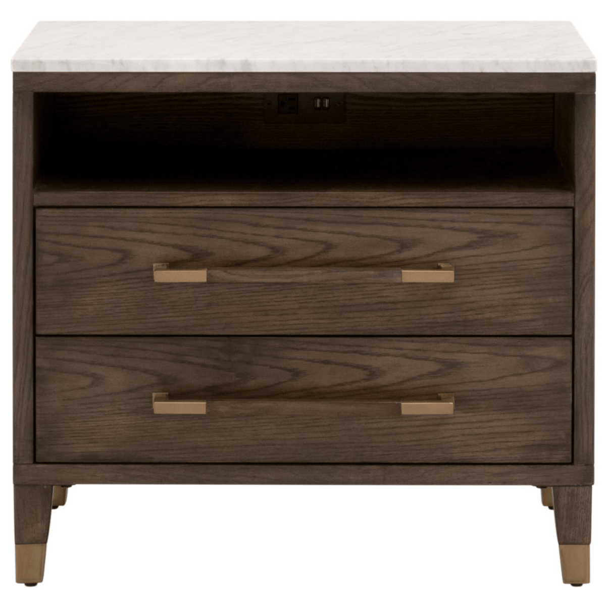Cambria 2-Drawer Nightstand Nightstand 5250.DB-OAK/BIA