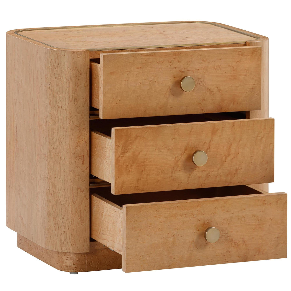 Candelabra Home Abigail Natural Acacia Nightstand Furniture TOV-B54255