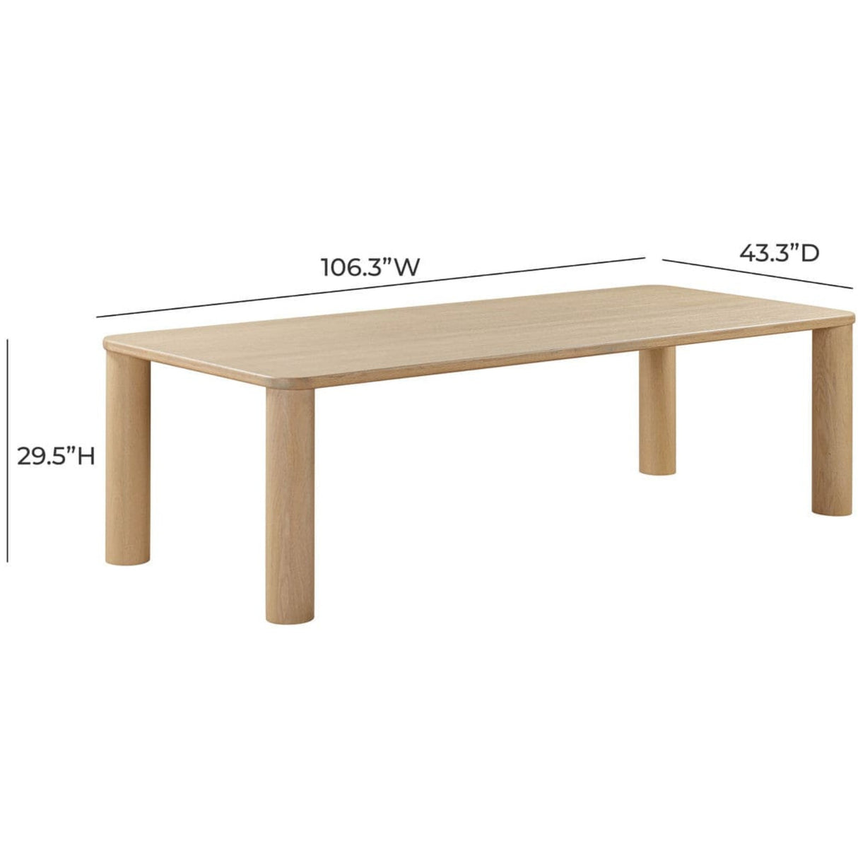 Candelabra Home Akola Oak Rectangular Dining Table Dining Tables