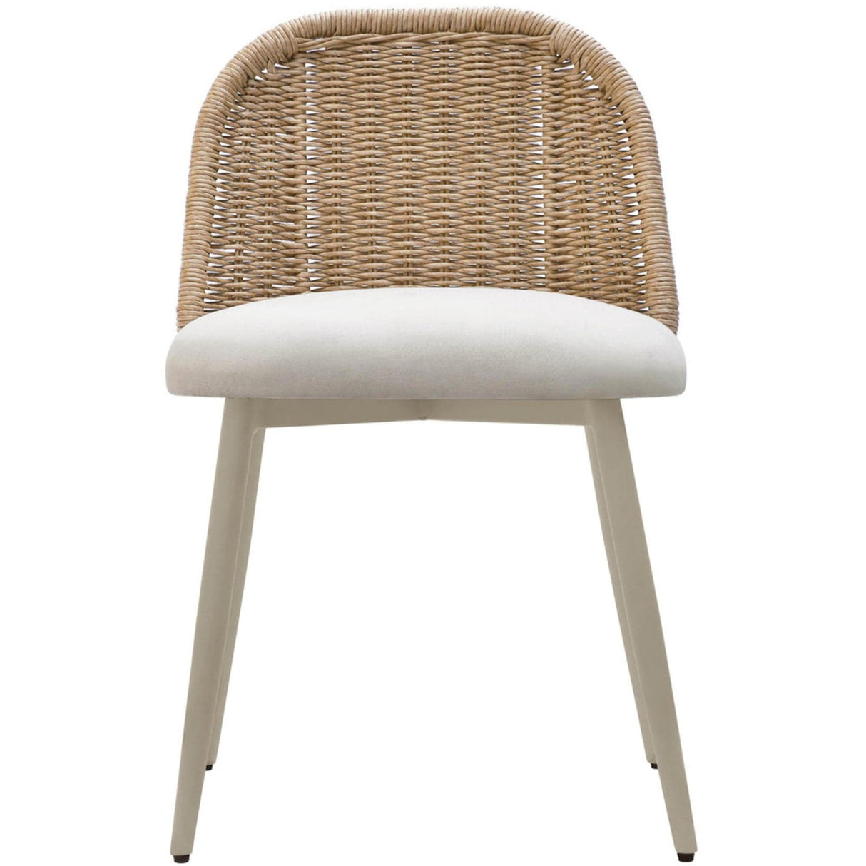 Candelabra Home Alexa Cream Outdoor Dining Chair Curved Upholstered Dining Chair TOV-O68959