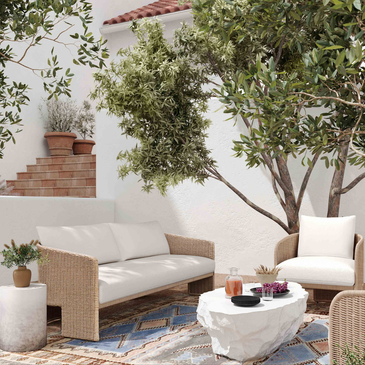 Candelabra Home Alexa Cream Outdoor Sofa Outdoor Furniture TOV-O68810