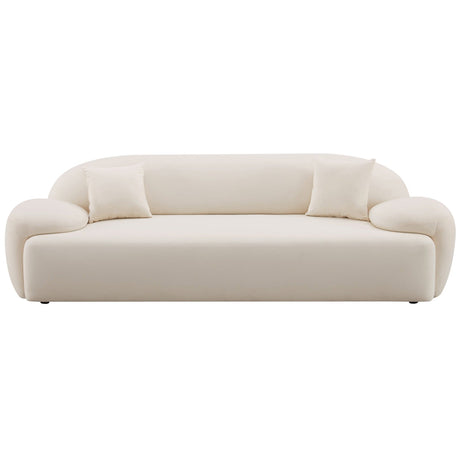 Candelabra Home Allegra Cream Velvet Sofa Sofas TOV-L68816