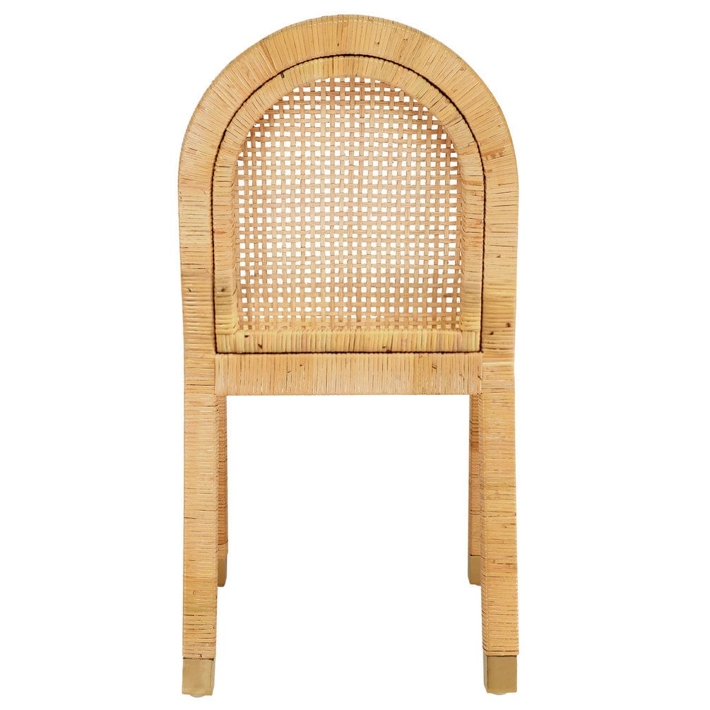 Candelabra Home Amara Natural Rattan Arched Back Dining Chair Curved Wooden Dining Chair TOV-D21026