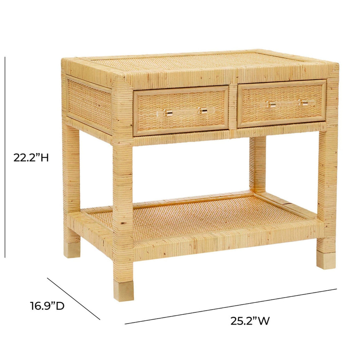 Candelabra Home Amara Natural Rattan Nightstand Nightstands TOV-B21027