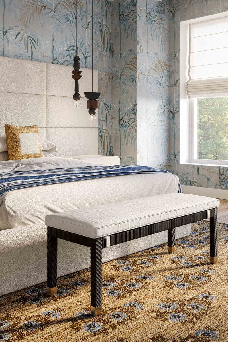 Candelabra Home Amara Rattan Bench Rattan Bench