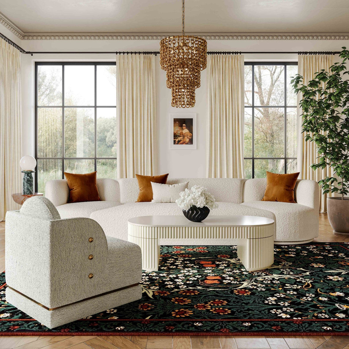 Candelabra Home Bella Cream Oval Coffee Table Coffee Tables TOV-OC54323