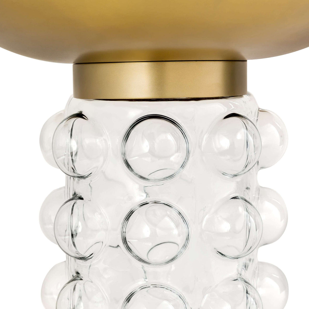 Candelabra Home Bubble Glass and Brass Side Table Side Tables TOV-OC18229