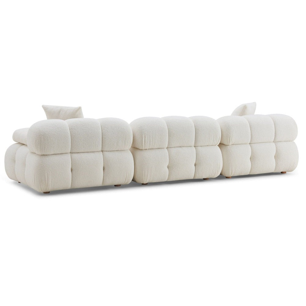 Candelabra Home Calliope Cream Vegan Shearling Modular Collection Sofas