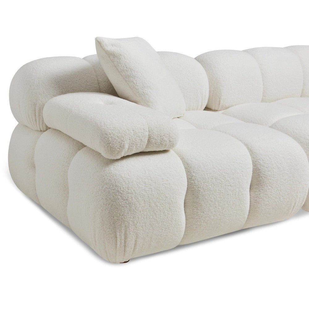Candelabra Home Calliope Cream Vegan Shearling Modular Collection Sofas