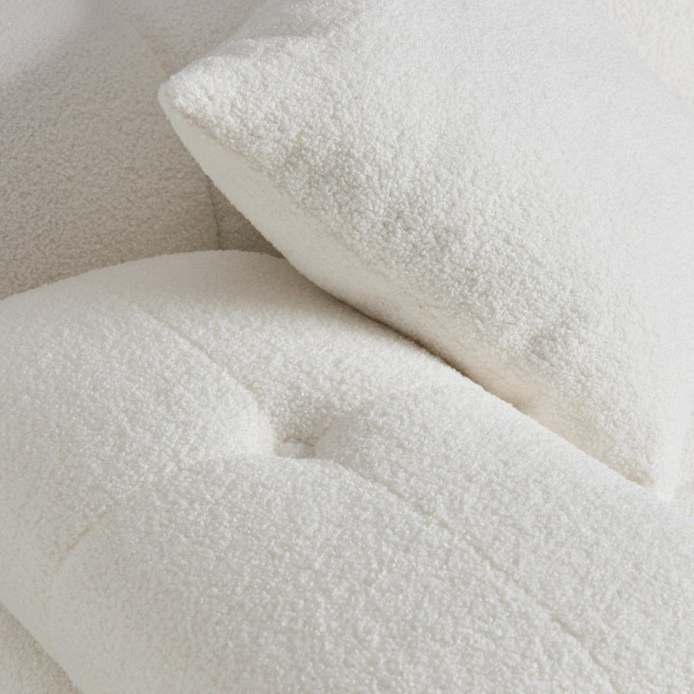 Candelabra Home Calliope Cream Vegan Shearling Modular Collection Sofas