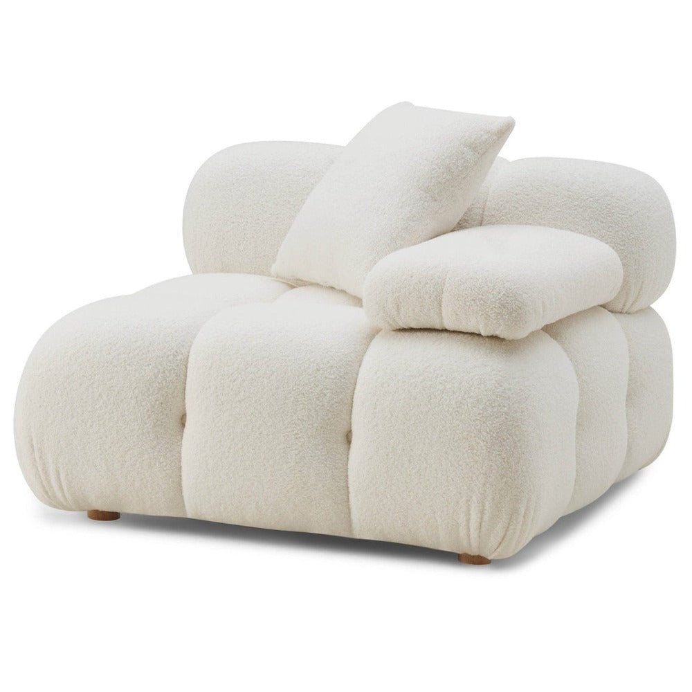 Candelabra Home Calliope Cream Vegan Shearling Modular Collection Sofas