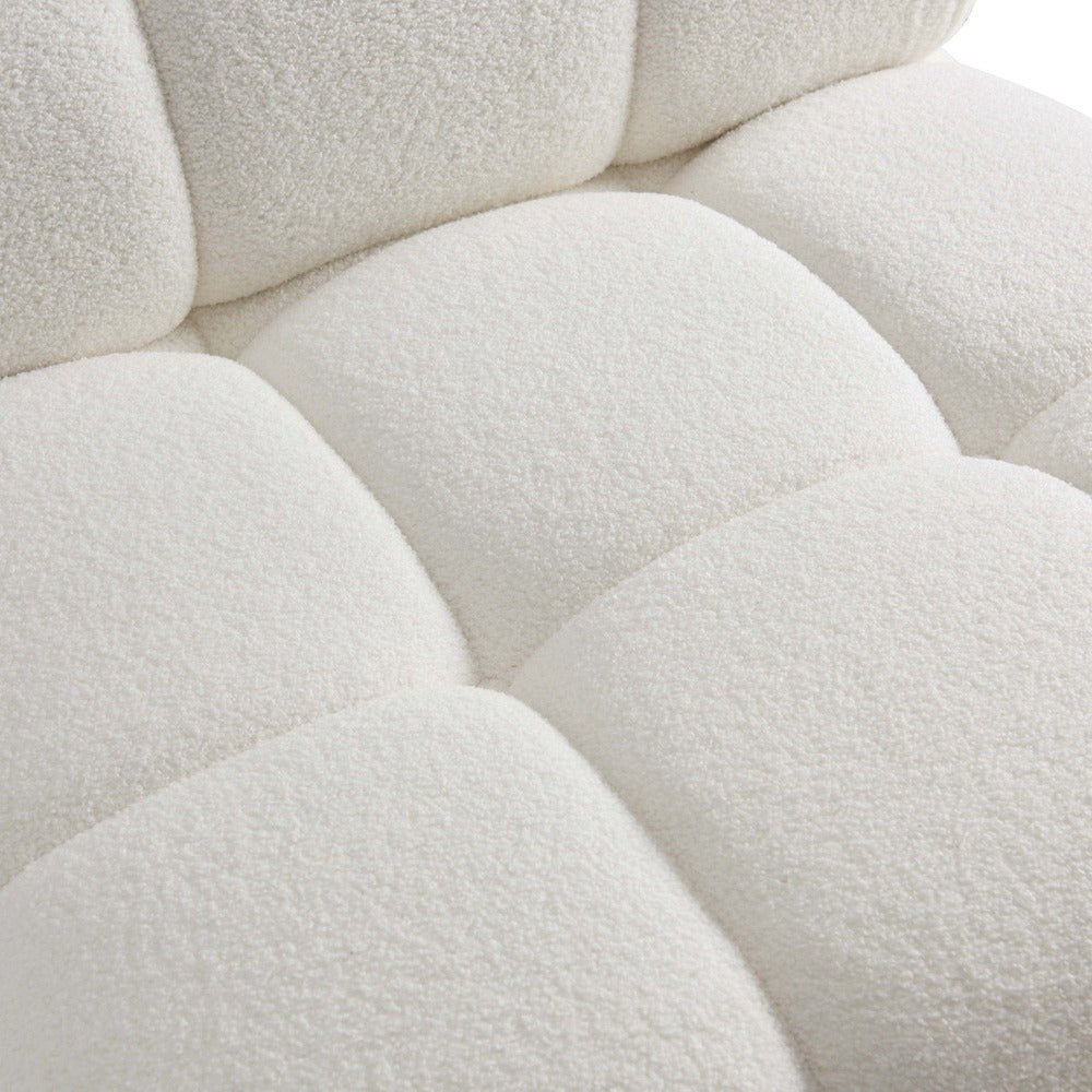 Candelabra Home Calliope Cream Vegan Shearling Modular Collection Sofas