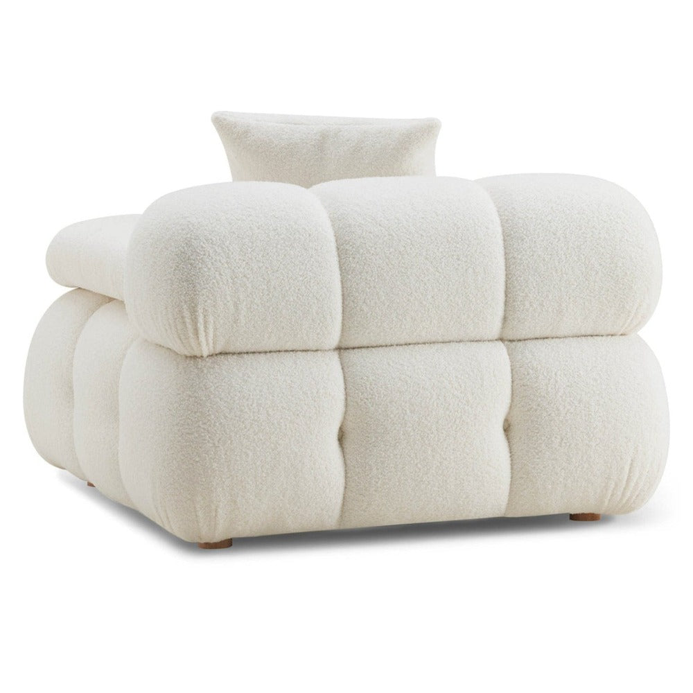 Candelabra Home Calliope Cream Vegan Shearling Modular Collection Sofas