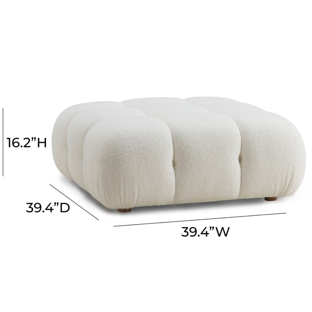 Candelabra Home Calliope Cream Vegan Shearling Modular Collection Sofas