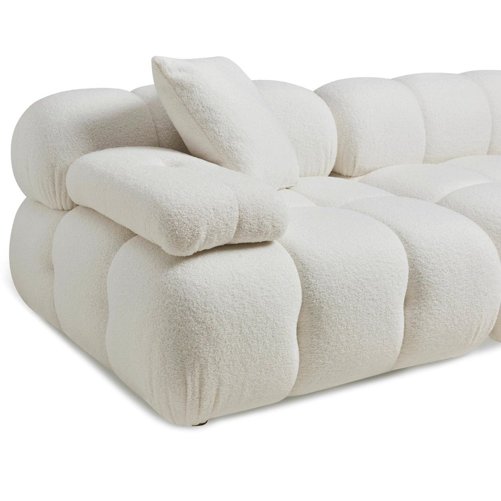 Candelabra Home Calliope Cream Vegan Shearling Modular Sectional Collection Upholstered Sectional