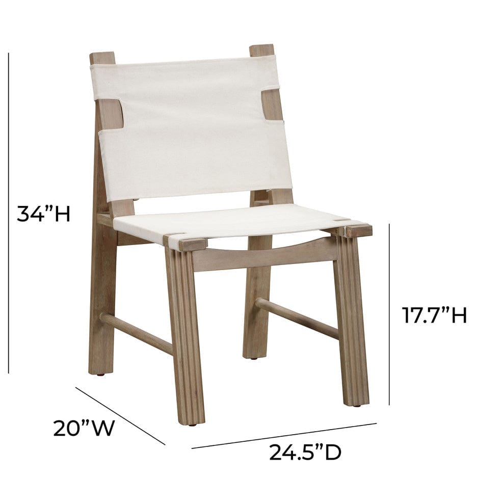Candelabra Home Cassie Cream Outdoor Dining Chair - Set of 2 Outdoor Dining Chair TOV-O54295
