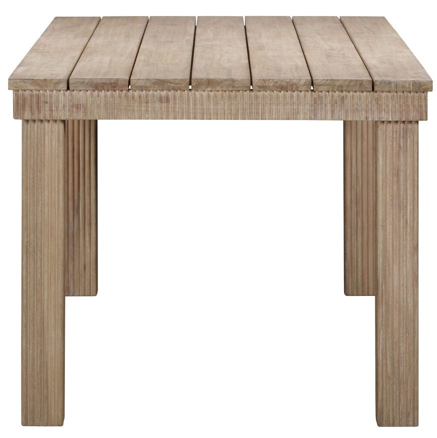 Candelabra Home Cassie Natural Outdoor Rectangular Dining Table Outdoor Dining Tables