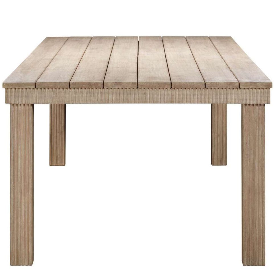 Candelabra Home Cassie Natural Outdoor Rectangular Dining Table Outdoor Dining Tables