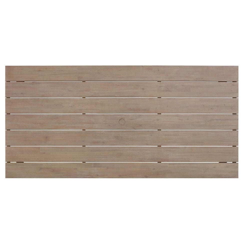 Candelabra Home Cassie Natural Outdoor Rectangular Dining Table Outdoor Dining Tables