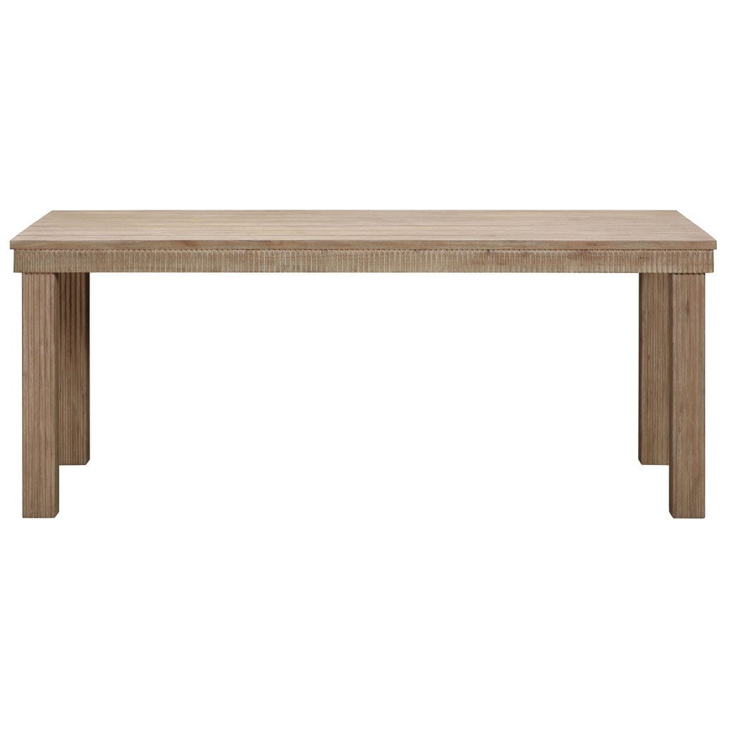 Candelabra Home Cassie Natural Outdoor Rectangular Dining Table Outdoor Dining Tables