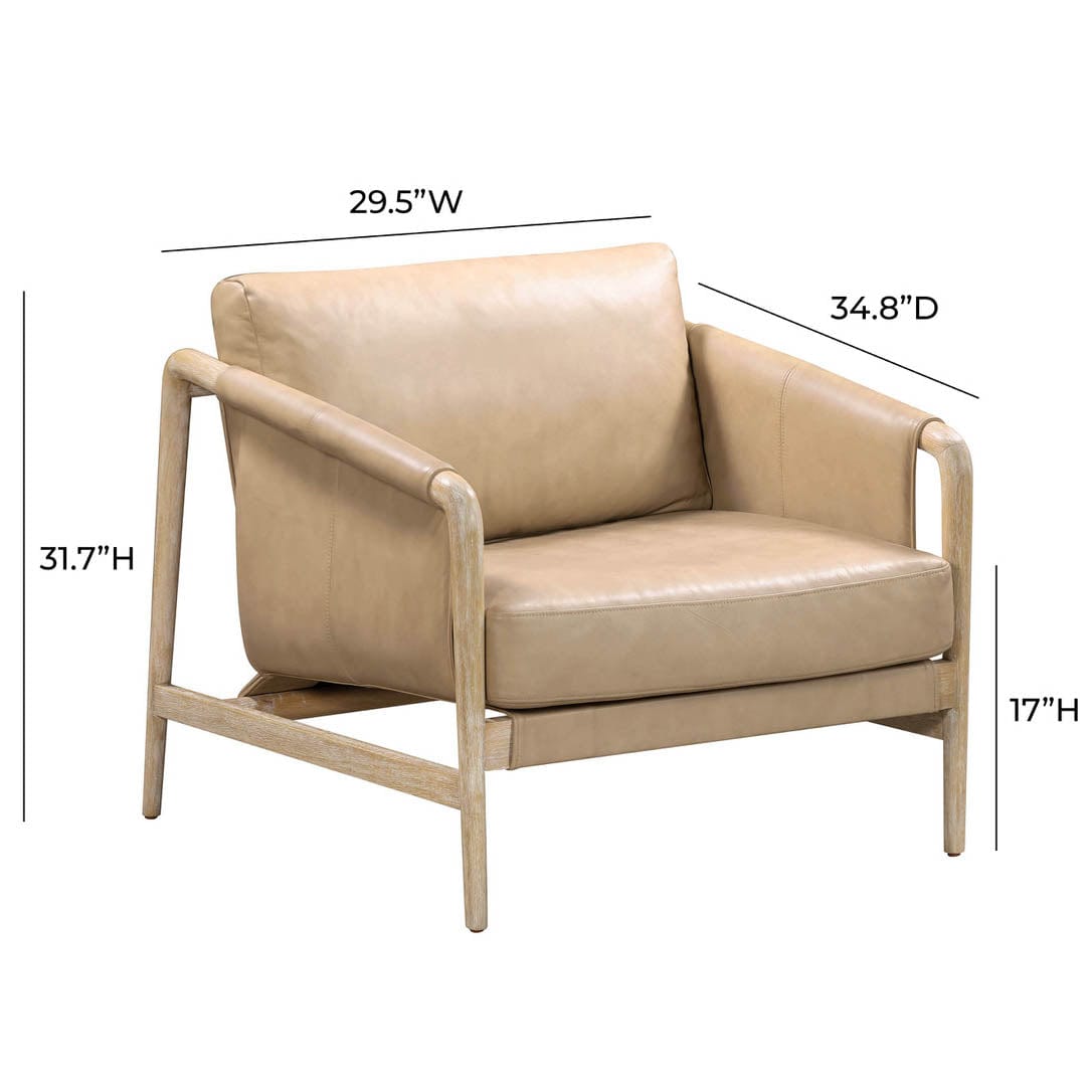 Candelabra Home Chakka Leather Accent Chair Leather Accent Chair TOV-S54256