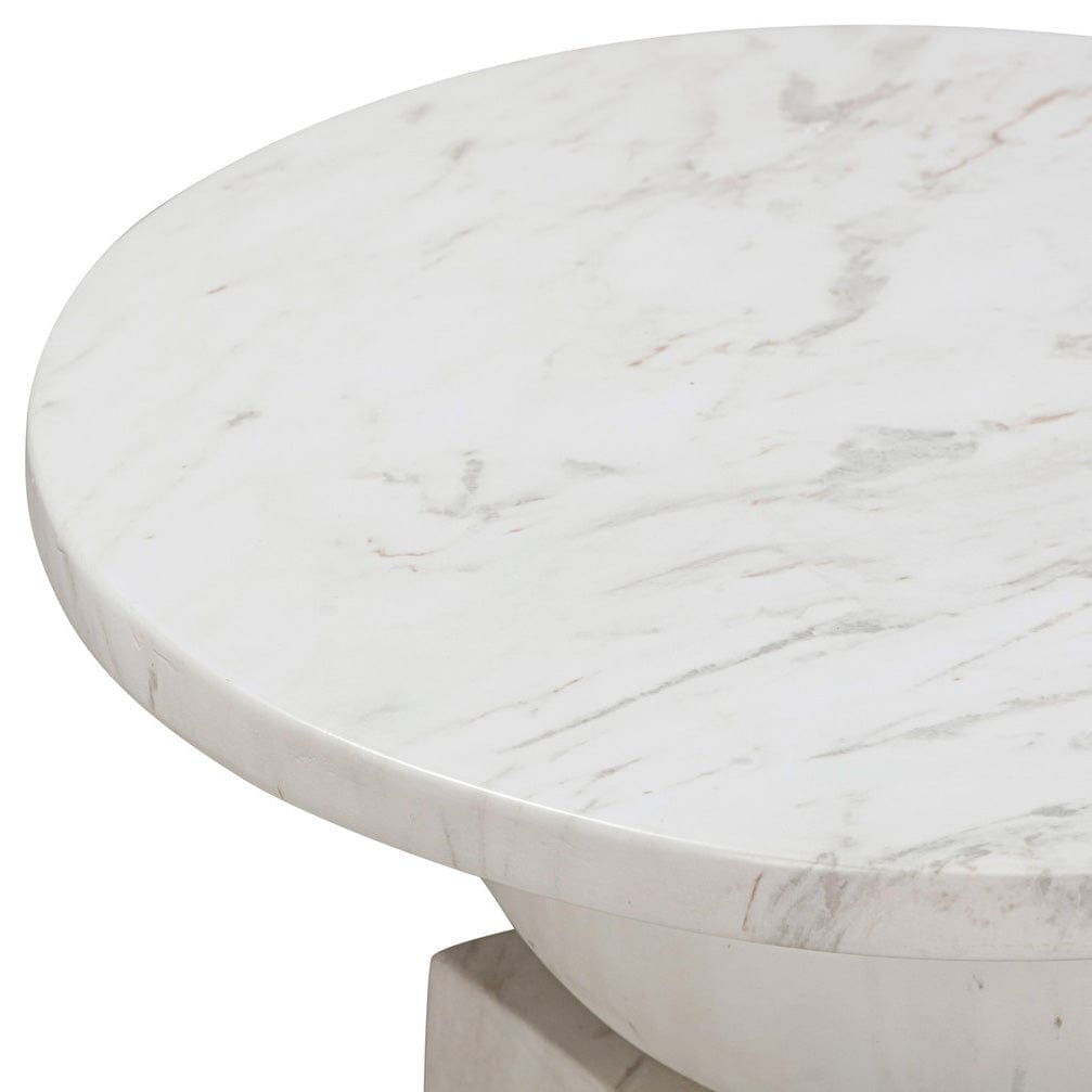 Candelabra Home Chip Marble Print Indoor / Outdoor Side Table Side Tables TOV-OC54316