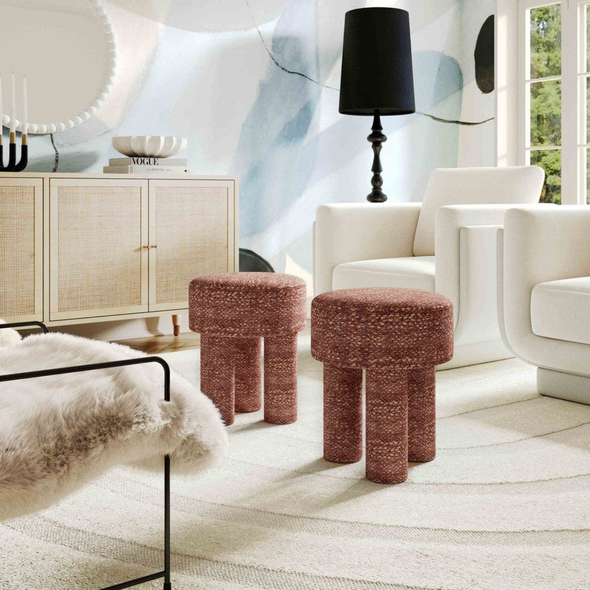 Candelabra Home Claire Knubby Stool Stools